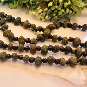 Wood bead necklace